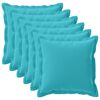 vidaXL Kussensloop 6 st HOUTEN Turquoise 55 x 55 cm Polyester