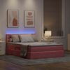 vidaXL Opbergbed met LED met matras met LED Roze 140 x 200 cm Fluweel