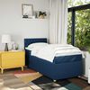 vidaXL Boxspring met matras stof blauw 90x200 cm