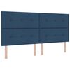 vidaXL Boxspringbed met matras met hoofdeinde Blauw 200 x 200 cm Stof