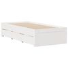 vidaXL Bedframe zonder matras met lades grenenhout wit 75x190 cm