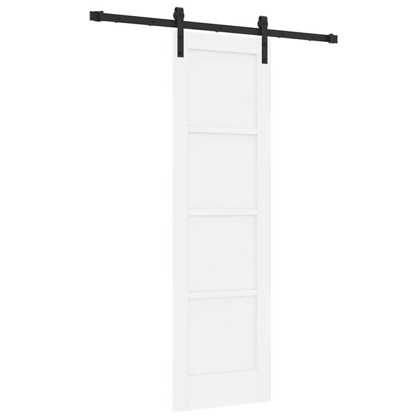 vidaXL Schuifdeur Wit 61 x 198,5 cm Massief grenenhout