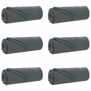 vidaXL Kleden 6 st Donkergrijs 350 x 270 cm 8.09 kg Fleece
