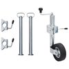 vidaXL Neuswiel met 2 staanders en 3 spanklemmen 60 mm