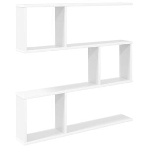 vidaXL Wandplank Wit 80 x 12 x 79,5 cm Bewerkt hout