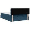 vidaXL Ottoman bed met matras en LED's 140x200cm fluweel donkerblauw
