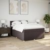 vidaXL Boxspring met matras stof donkerbruin 140x190 cm