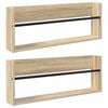 vidaXL Tijdschrift Rek 2 st Sonoma Eiken 80 x 12 x 30 cm Bewerkt hout