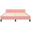 vidaXL Bedframe met hoofdeinde fluweel roze 140x190 cm