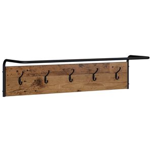 vidaXL Kapstok Wandgemonteerd Oud hout 100 x 30 x 25 cm Bewerkt hout