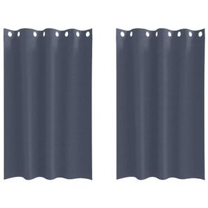 vidaXL Zwart-out Gordijnen met Ringen 2 pcs Antraciet 175 x 140 cm