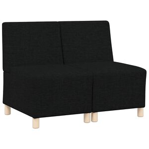 vidaXL Modulaire Bankeenheid Armlos 2 st Zwart Stof