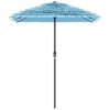 vidaXL Parasol met stalen paal 300x200x250 cm blauw