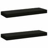 vidaXL 2-delige Bankkussens VUGHT 2 pcs 100% Polyester Zwart