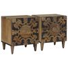vidaXL Nachtkastje 2 pcs Bruin 40 x 33,5 x 46 cm Massief Mango Hout