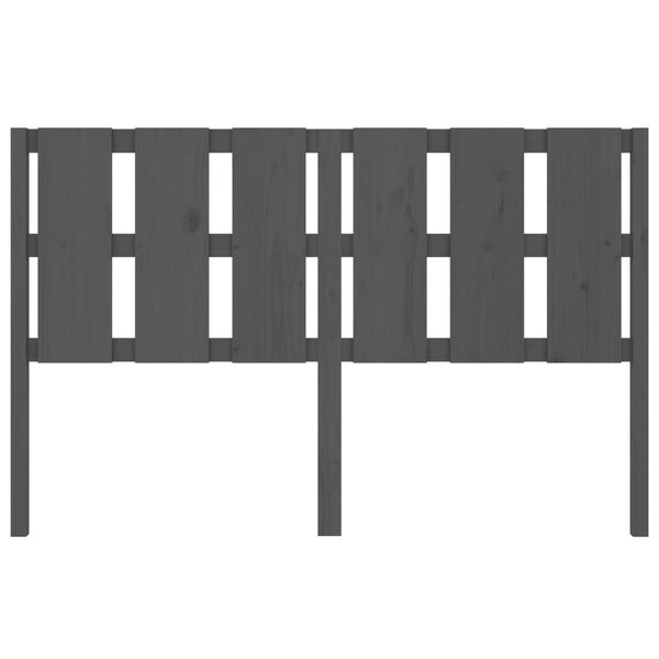 vidaXL Hoofdbord 155,5x4x100 cm massief grenenhout grijs