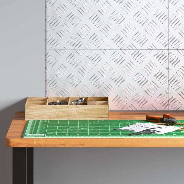 vidaXL Trap Tread Rechthoekig 4 pcs Zilver 40 x 20 cm Aluminium