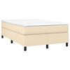 vidaXL Boxspring bed 120x200 cm stof cr&egrave;mekleurig