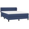 vidaXL Boxspring met matras stof blauw 140x190 cm