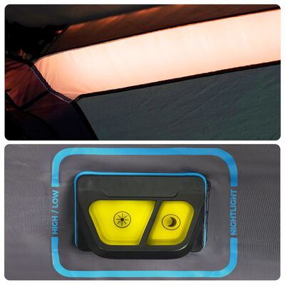 vidaXL Tent met LED 6-persoons snelontgrendeling lichtgroen