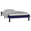 vidaXL Bedframe LED massief hout zwart 100x200 cm