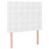 vidaXL Hoofdbord wit 90x5x118/128 cm kunstleer