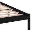 vidaXL Bedframe massief grenenhout zwart 160x200 cm
