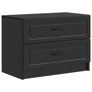vidaXL Nachtkastje met lade Zwart 62 x 34,5 x 44,5 cm Bewerkt hout