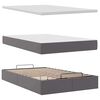 vidaXL Ottoman bed met matras 120x190 cm kunstleer grijs