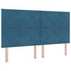 vidaXL Boxspringbed met hoofdeinde Donkerblauw 180 x 200 cm Fluweel