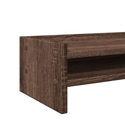 vidaXL Monitorstandaard 100x24x16 cm bewerkt hout bruin eikenkleurig