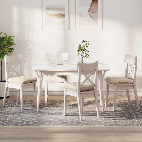 vidaXL Zitkussens 4 pcs Beige 40 x 40 cm Microvezel Stof