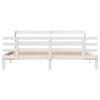 vidaXL Bedframe met hoofdeinde zonder matras 180x200 cm wit