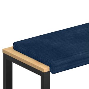 vidaXL Bankkussen Pluche Corduroy Marineblauw Diepte 35 cm