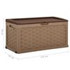 vidaXL Tuinbox 335 L PP rattan mokka-chocoladekleurig