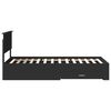vidaXL Bedframe met lade Zwart en Zilver 100 x 200 cm Bewerkt hout