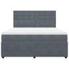 vidaXL Boxspring met matras fluweel donkergrijs 180x200 cm