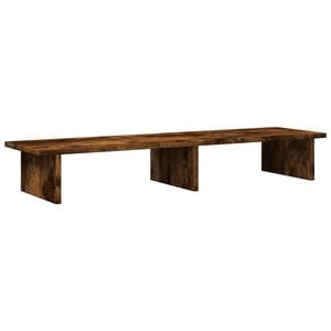 vidaXL Monitorstandaard 100x27x15 cm bewerkt hout gerookt eikenkleurig
