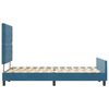 vidaXL Boxspringbed met hoofdeinde Donkerblauw 120 x 200 cm Fluweel