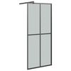 vidaXL Inloopdouchescherm 90x195 cm donker gehard glas