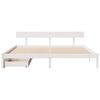 vidaXL Bedframe zonder matras massief grenenhout wit 180x200 cm