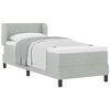 vidaXL Boxspringbed met hoofdeinde Lichtgrijs 80 x 200 cm Fluweel