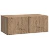 vidaXL Wandbeugel TV-kast 98 x 31 cm Artisanaal eiken Bewerkt hout