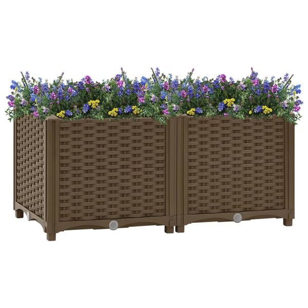 vidaXL Plantenbak verhoogd 80x40x38 cm polypropyleen