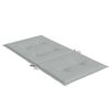 vidaXL Stoelkussens 2 st lage rug 100x50x4 cm stof lichtgrijs