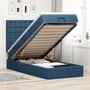 vidaXL Bed met matras 90x200 cm stof blauw