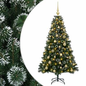 vidaXL Kunstkerstboom met Ballen 120 cm 150 LED's Warmwit