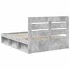 vidaXL Bedframe met hoofdeinde Beton 140 x 200 cm Massief grenenhout