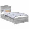 vidaXL Bedframe met lade Grijs Sonoma 90 x 190 cm Bewerkt hout