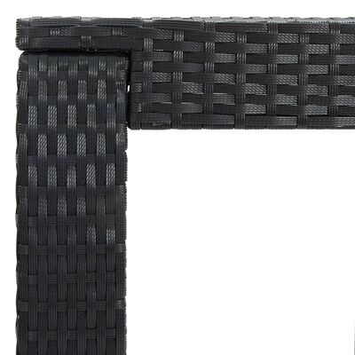 vidaXL 5-delige Tuinbarset met armleuningen poly rattan zwart